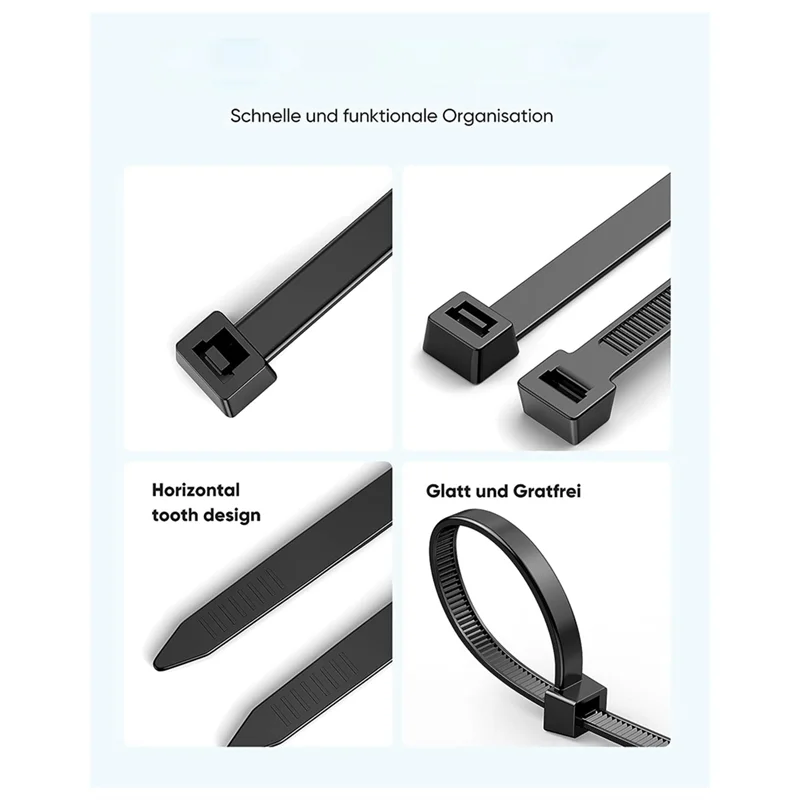 100 упаковок кабельных стяжек на молнии сверхмощные 12 дюймов прочные пластиковые