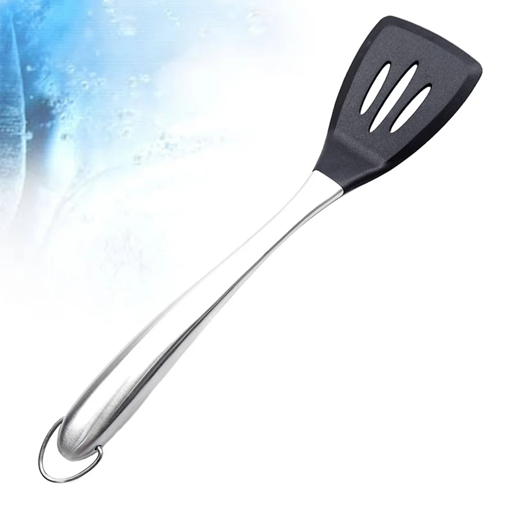 

Silicone Cooking Utensil Cooking Spatula Slotted Turner Nonstick Heat Resistant Kitchen Utensil with Stainless Steel Handle