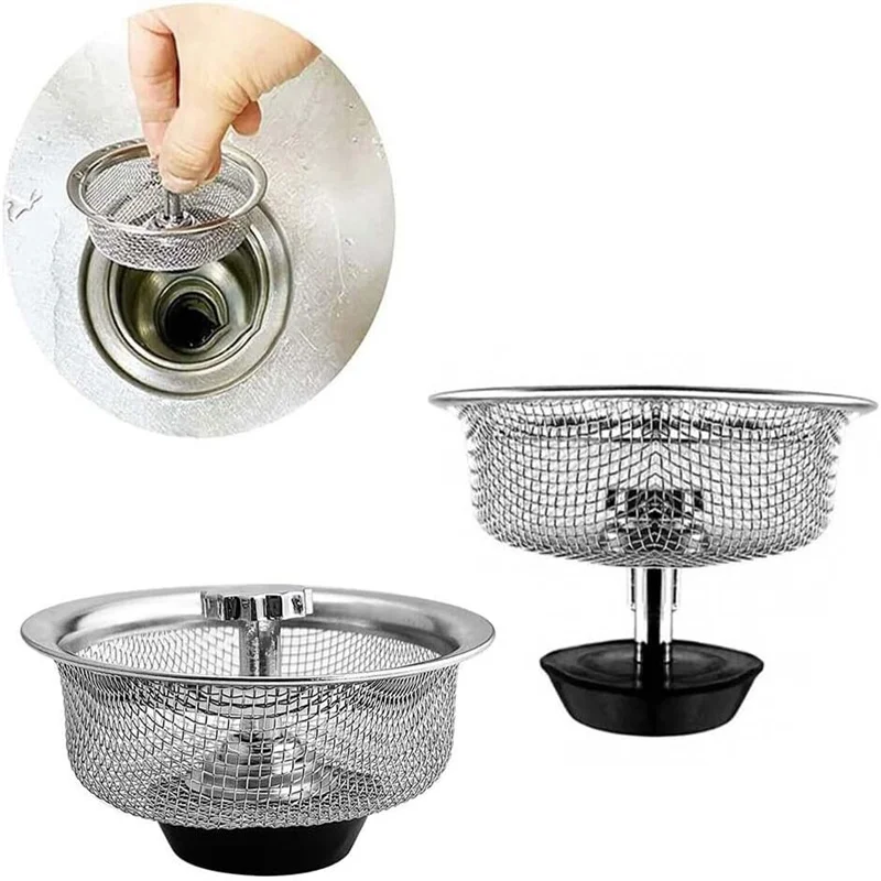 Фильтр для кухонной мойки из нержавеющей стали хромированный Setчатый слрувель