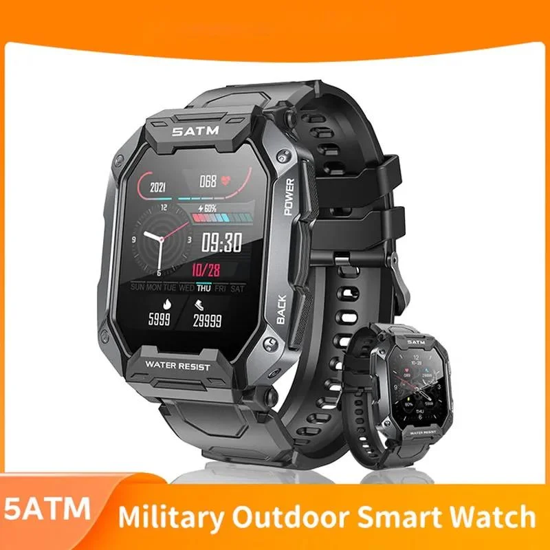 

2023 New C20 Military Smart Watch Men IP68 5ATM Outdoor Sports Fitness Tracker 24H Health Monitor 1.71inch Smartwatch Hot Sale