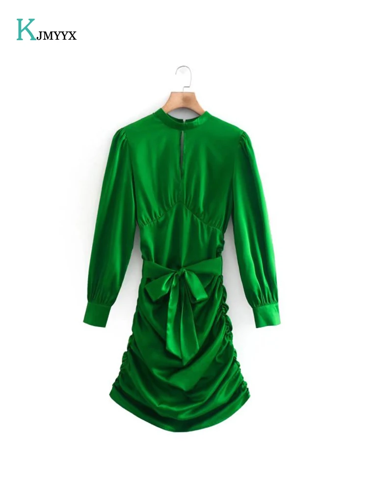 

Женское плиссированное платье с драпировкой, коротким рукавом и воротником, облегающая Бархатная мини-юбка с оборками, лето 2022