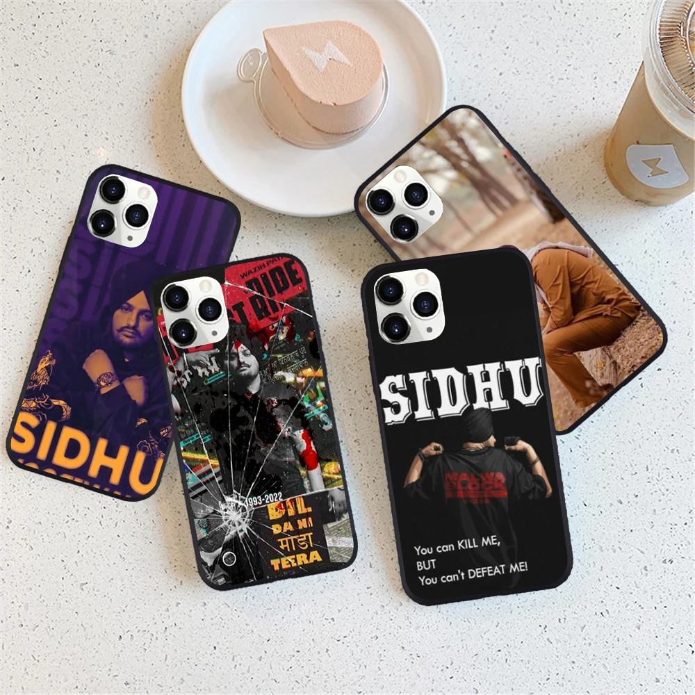

Чехол Sidhu Moosewala для iPhone 11 12 Mini 13 Pro XS Max X 8 7 6s Plus 5 SE XR BLACK C ace