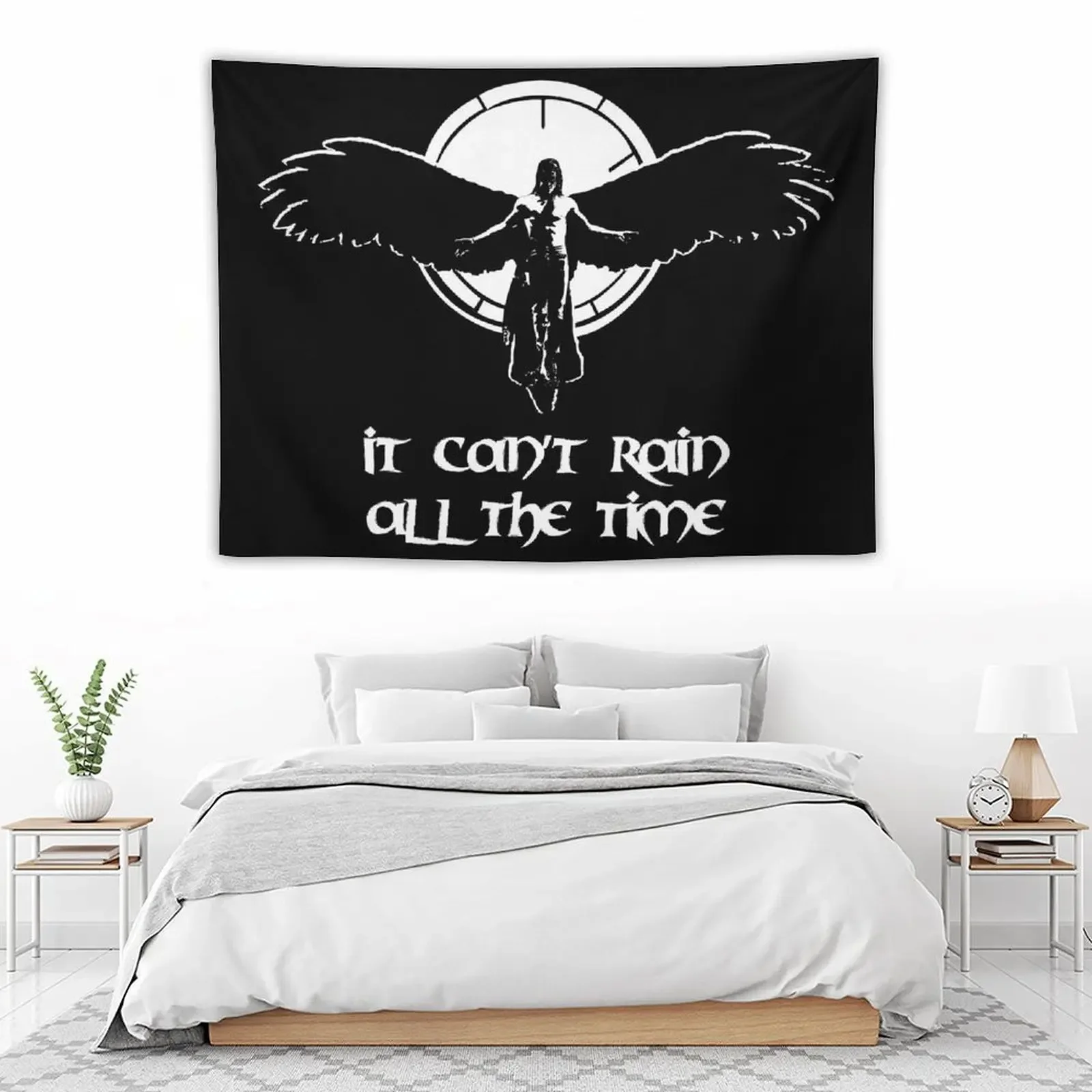 Гобелен с надписью Can't rain all the time корейский декор для комнат эстетический