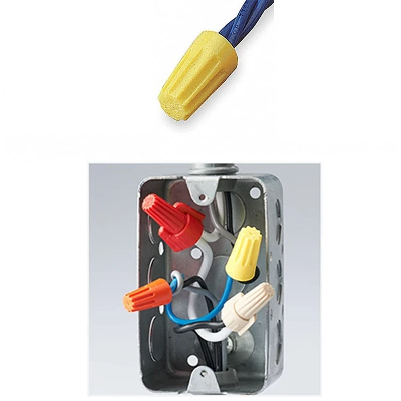 500 штук желтых гайки для электрических проводов-скрученные соединители проводов