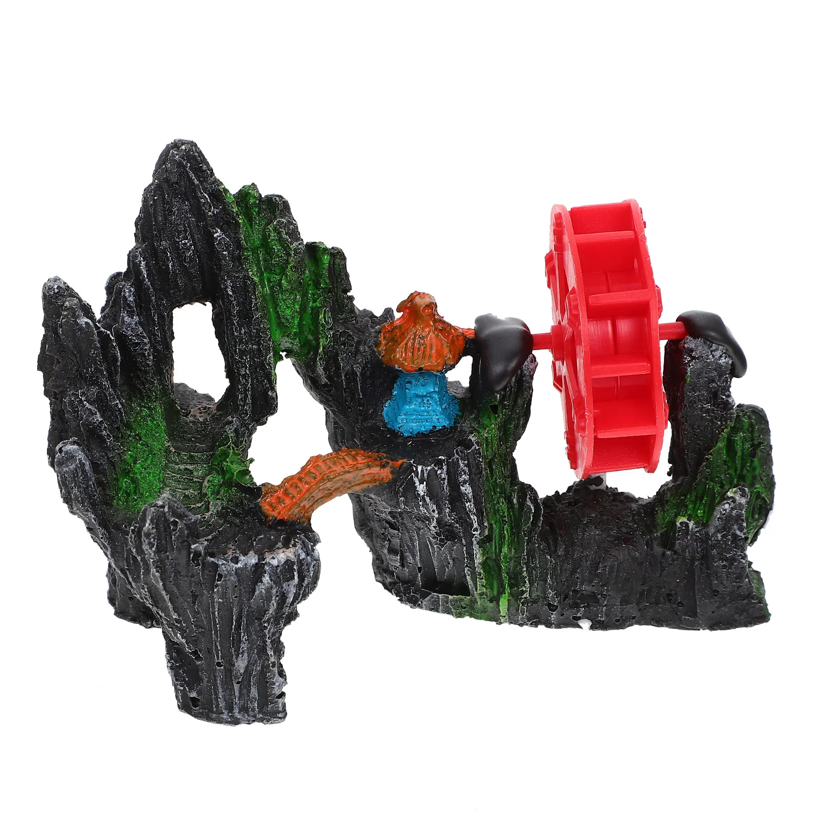 

Aquarium Decoration Simulation Resin Water Wheel Windmill Landscape Rockery