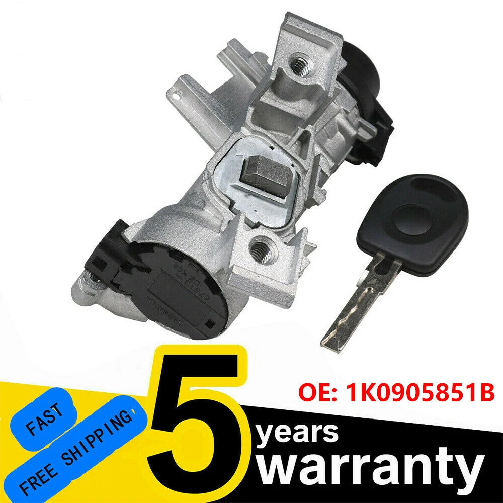 

Car Ignition Barrel Starter Door Lock Switch With Key 1K0905851B For VW Golf MK6 Caddy Passat Touran