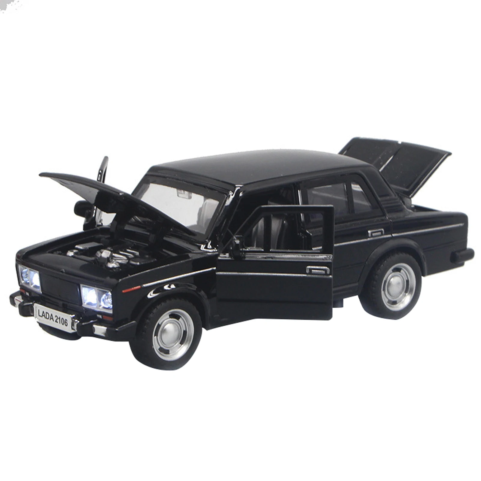 

1:32 Vivid Alloy Model Car Battery Powered Retro For Kids Miniature Diecast Toy Hobby Simulation Gift Boys Girls Desktop Decor