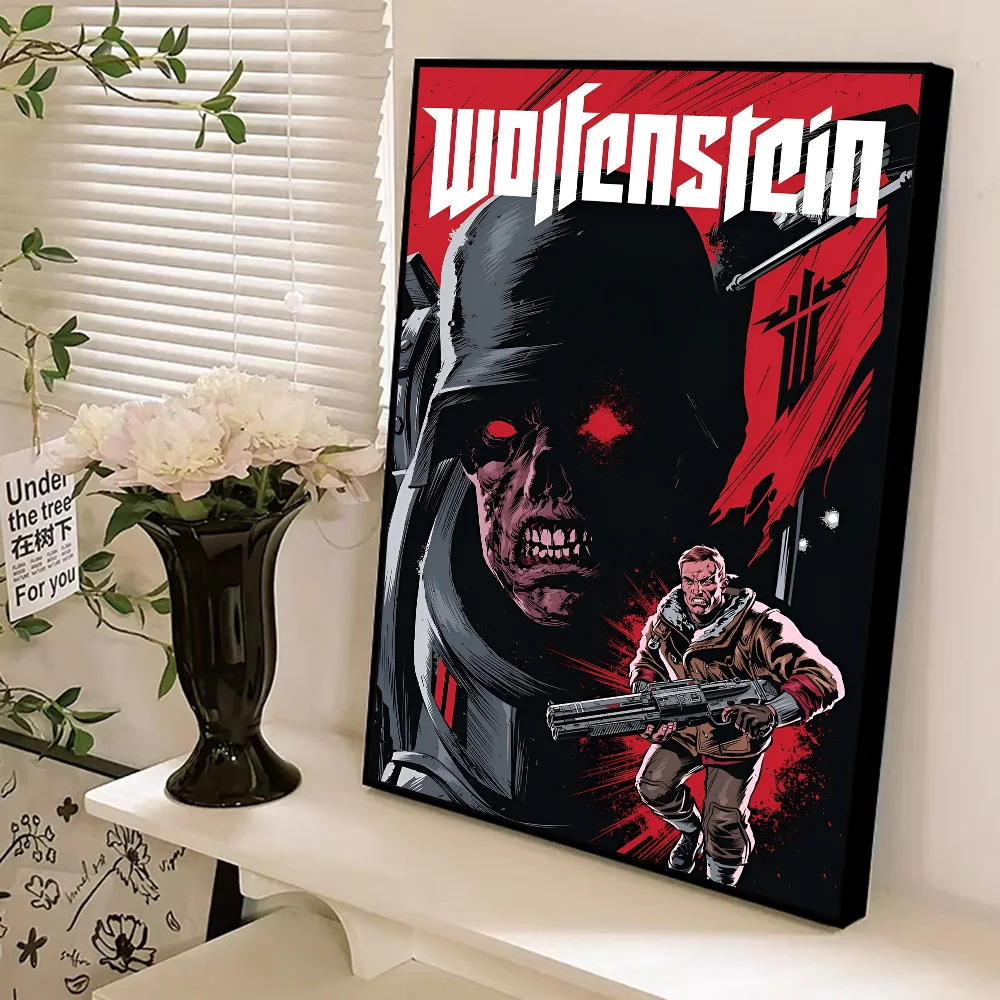 Wolfenstein Аниме Видеоигра DIY Наклейка HD Качество Ретро Ностальгический Современный