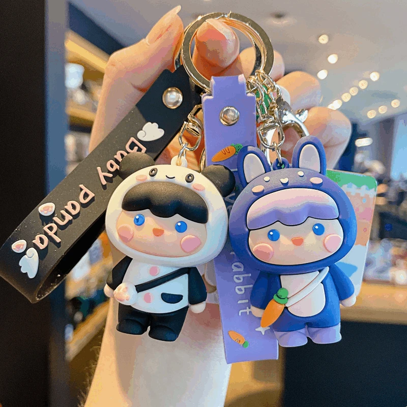

Cartoon Original Forest Animal Deer Pet Park Key Chain Fashion Car Keychain Cute Bag Pendant Keyring Students Girl Gift Fashion