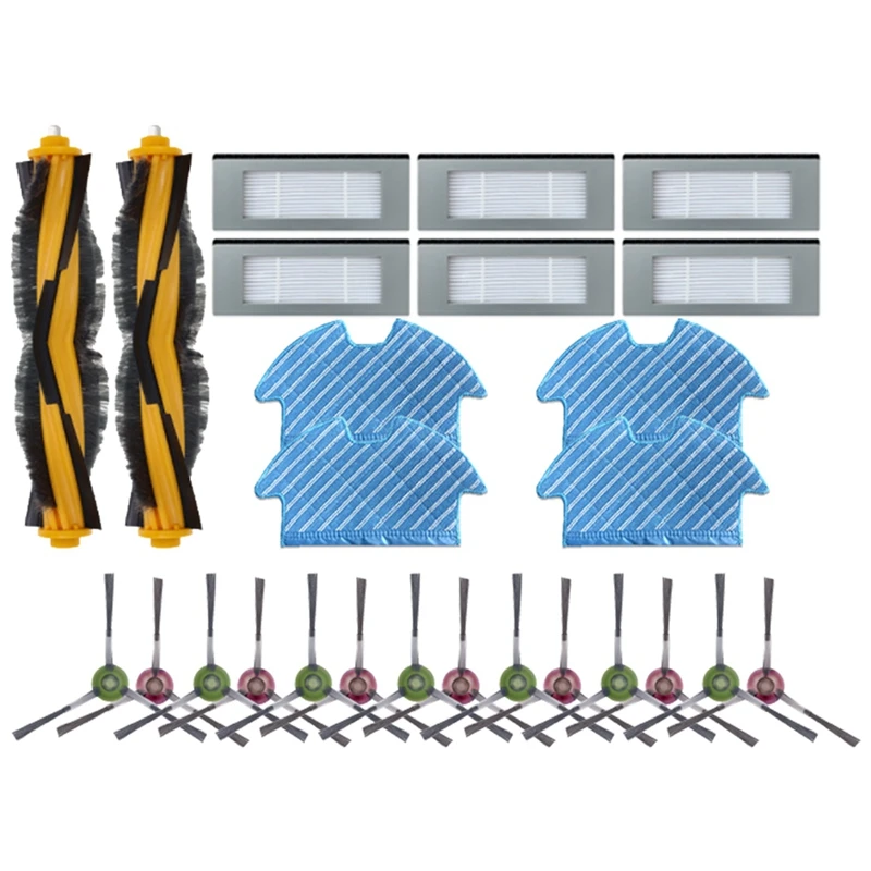 

Top Deals 26Pcs For Ecovacs Deebot Ozmo 900 DN5G Vacuum Cleaner Main Side Brush Filter Mop Cloth Replacement Accessories Parts
