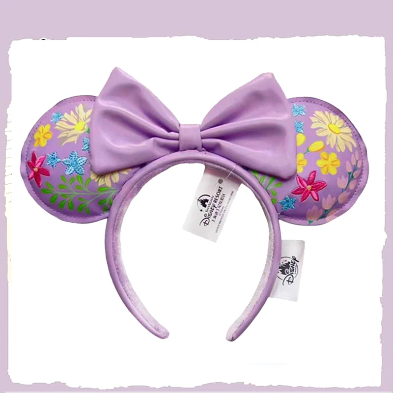 Фото DISNEY PRINCESS повязки на голову с мышкой Disneyland Purpler оранжевый бант для ушей Рождество день рождения Хэллоуин косплей костюм для женщин №5
