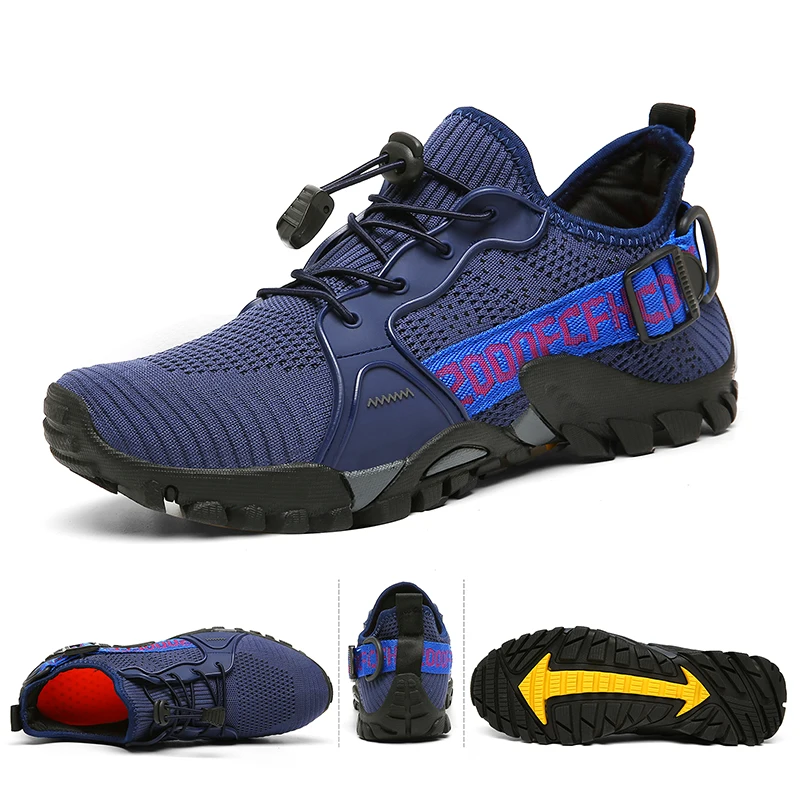 Breathable Upstream Shoes For Men Flying Weaving Climbing Sneakers Unisex Non-Slip Shock-Absorbant Fishing Zapatillas