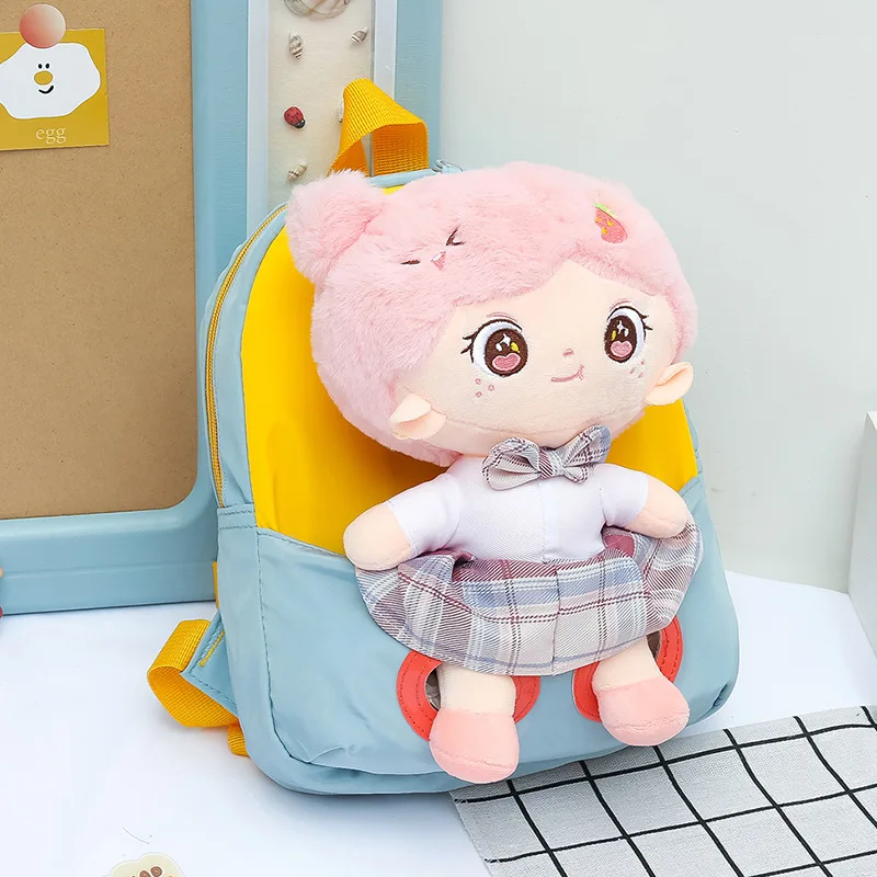 New cartoon doll children's bag cute princess doll girls kindergarten schoolbag lightweight children's backpack school bags