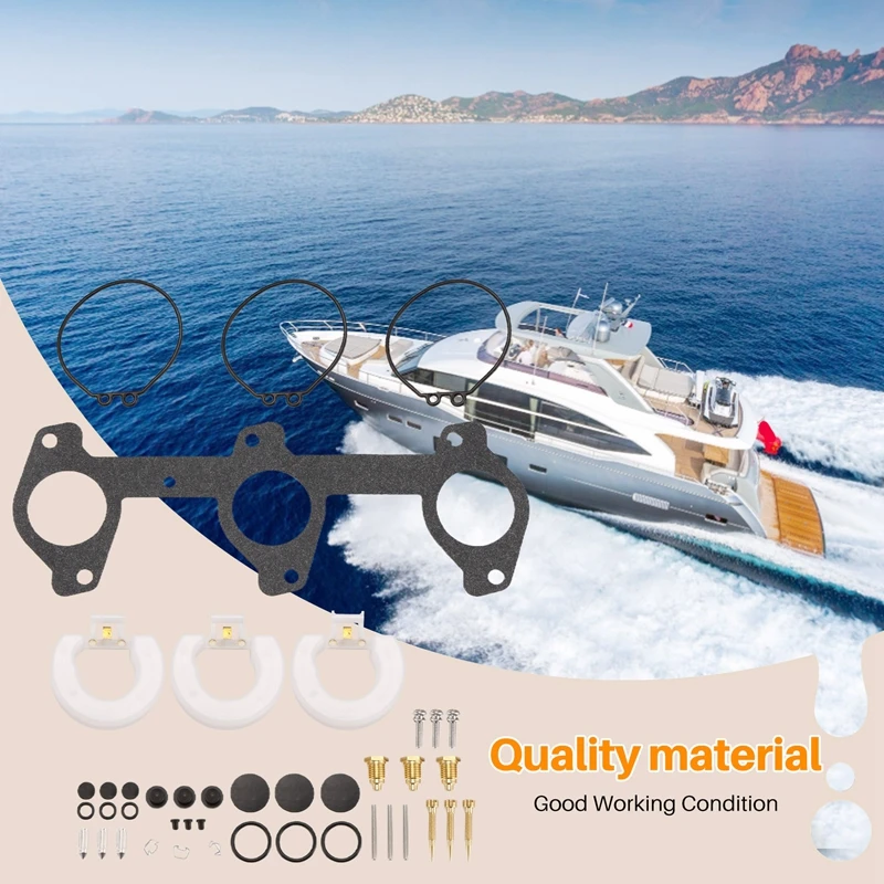 Ремкомплект карбюратора для подвесного двигателя Yamaha 60 70 л.с. 2-стр. 6H3-W0093 6H3-W0093-00