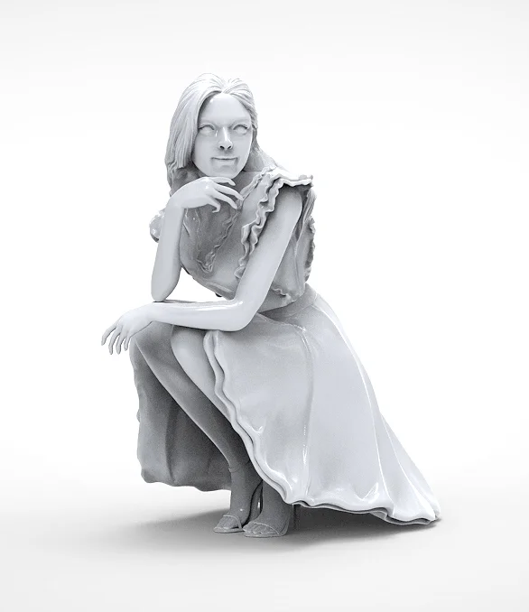 

1/24 Die Cast Resin Diagram Model Assembly Kit Unassembled Girl in Action Series Resin Model White Model free shipping A2017