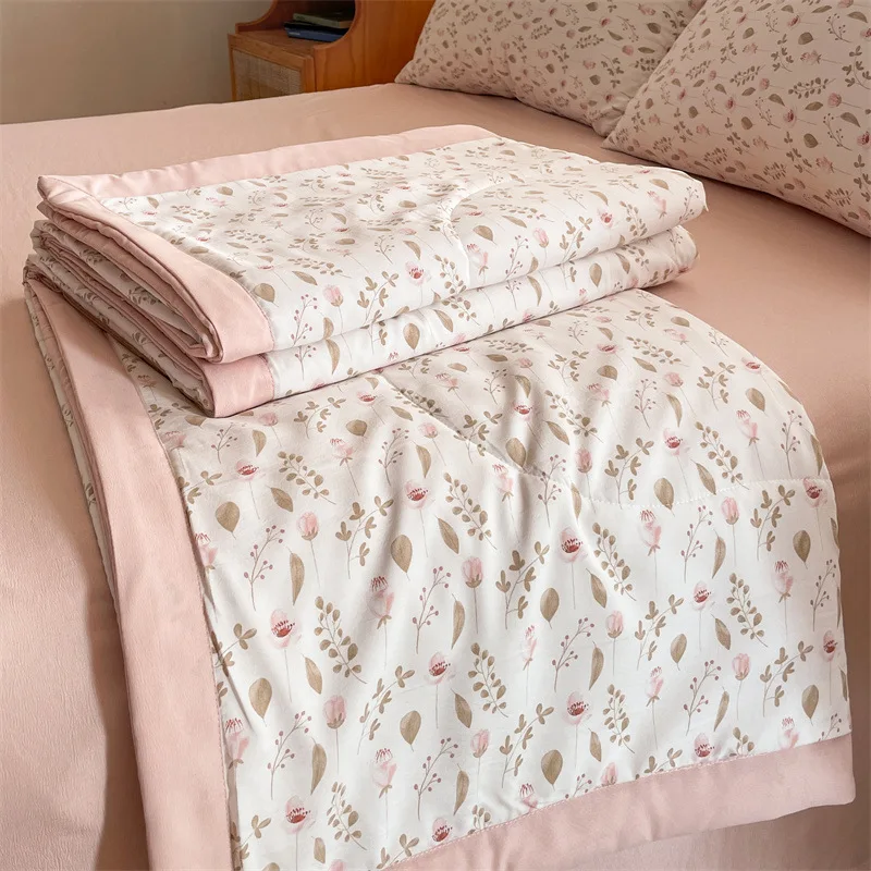 

Quilt A-grade Washed Cotton Hemp Soybean Air-conditioning Thin Comforter Machine Washable Single And Double Cool Summer Quilts
