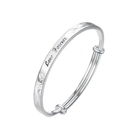 s925 sterling silver jewelry japanese and korean ladies fashion simple rose bangle boutique luxury engagement gift wholesale