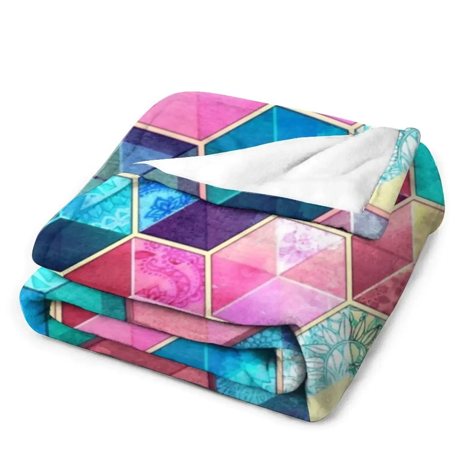 Одеяло с топазом и рубином кристаллами в виде сот очень большое одеяло из