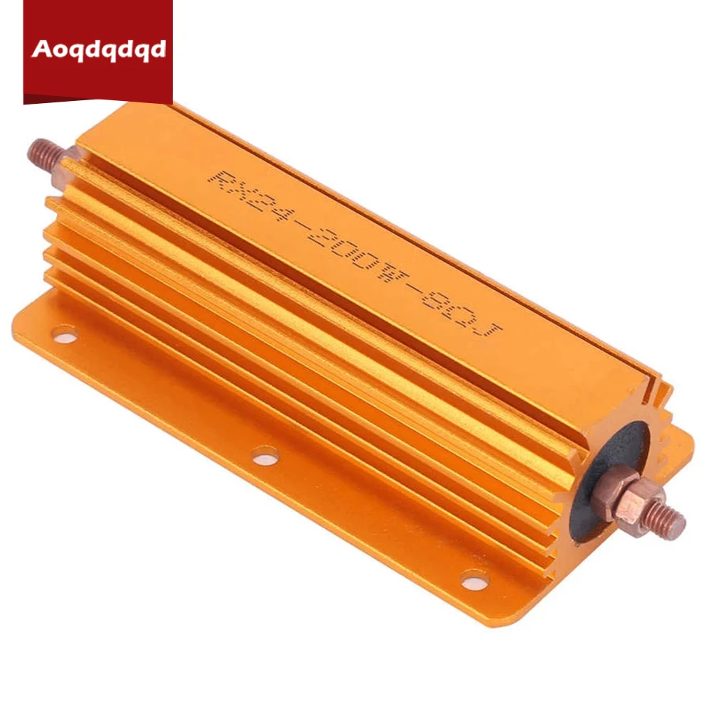 

RX24 200W Aluminum Power Metal Shell Case Wirewound Resistor 1R 2R 4R 8R 10R Resistance DIY Electronic Kit for LED Signal Light