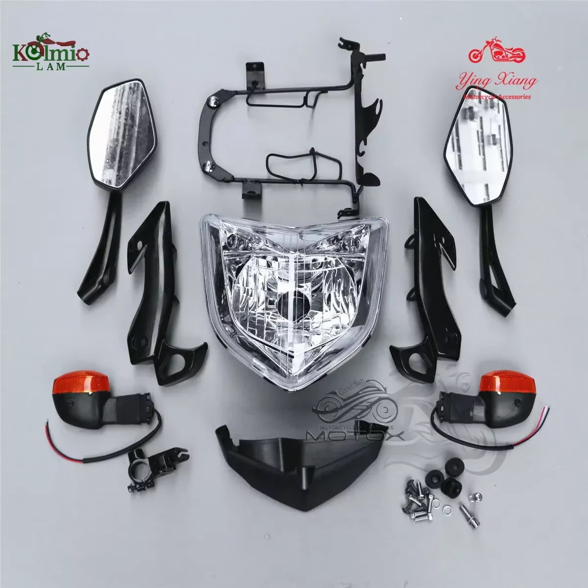 

Подходит для 2006 - 2015 Yamaha FZ1 N FZ1N комплект фар указатель поворота зеркальный Кронштейн инструмент лампа 2007 2008 2009 2010