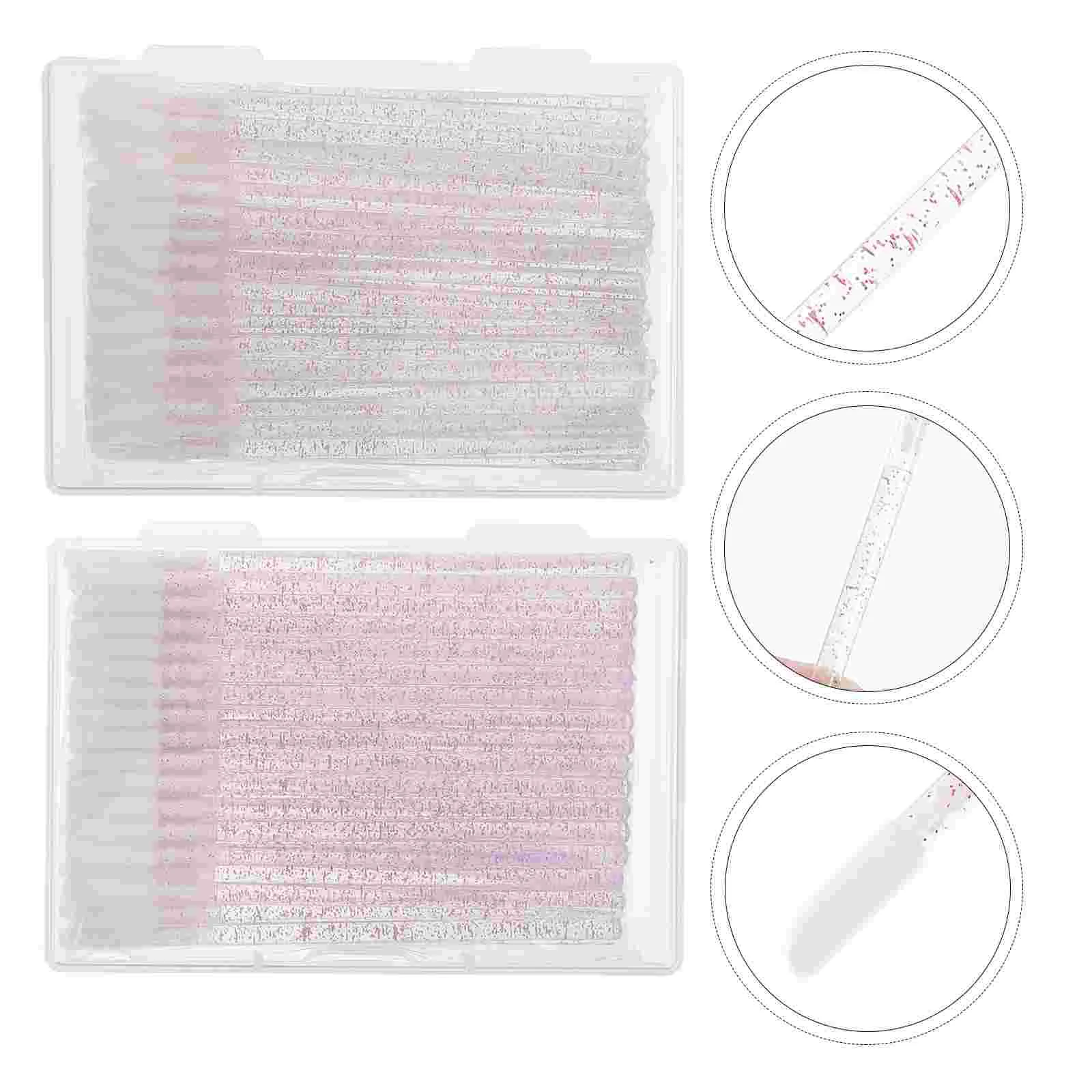 

2 Boxes of Disposable Lip Brush Lipstick Applicators Disposable Lip Wands for Cosmetic Lip Makeup