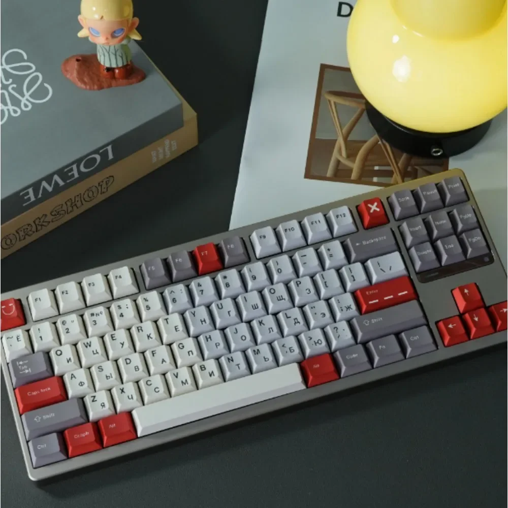 139 шт. классическая русская колпачок для клавиш серая 5-сторонняя