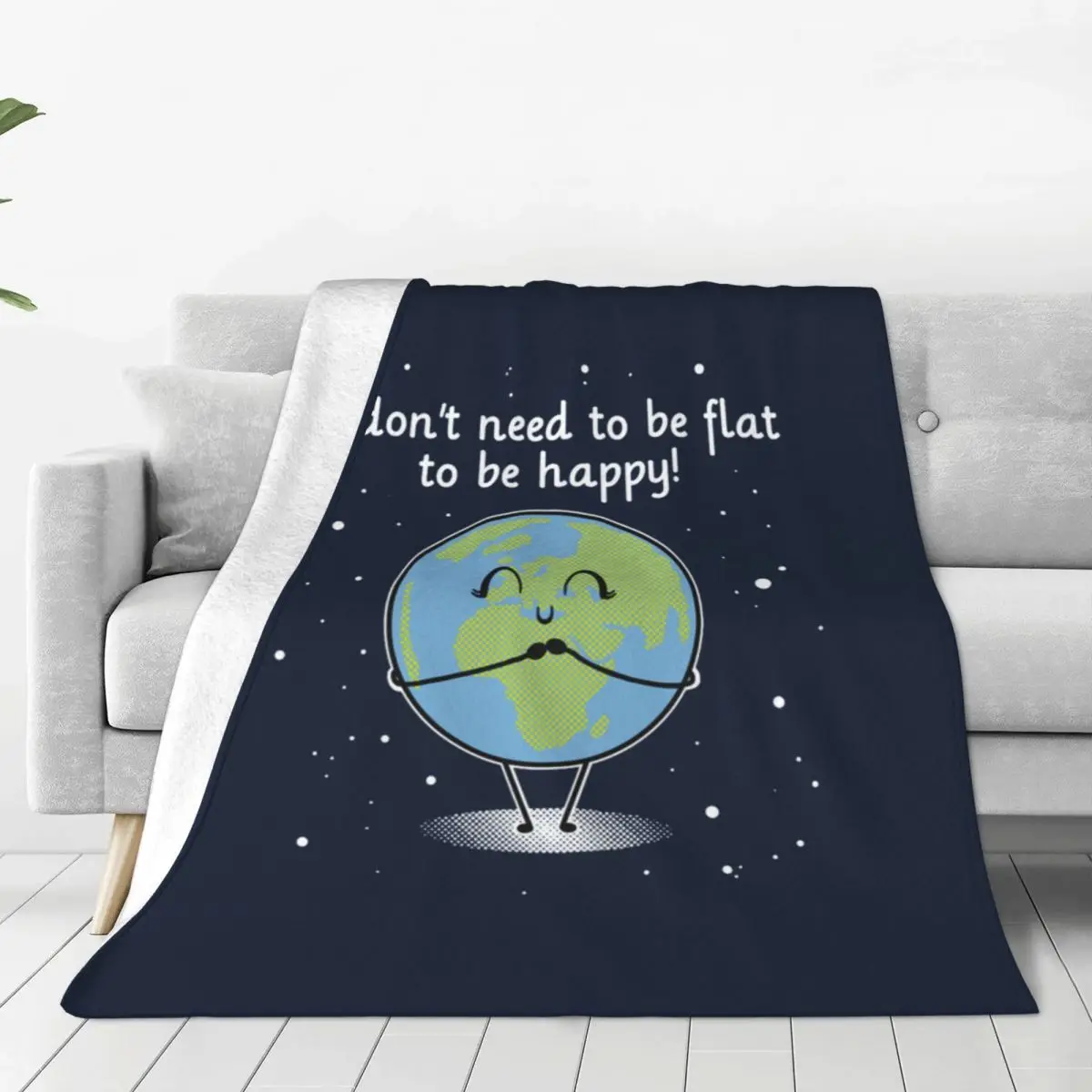 

Positive Planet Soft Flannel Throw Blanket for Couch Bed Warm Blanket Lightweight Blankets for Sofa Travel Blanket