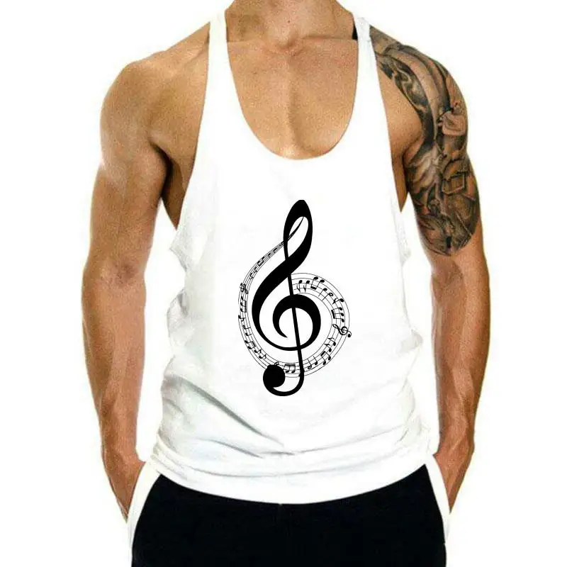 

NOTE DESIGN MENS tank top men MUSIC MUSICIAN BAND ROCK POP ARTIST SONGWRITER(1)