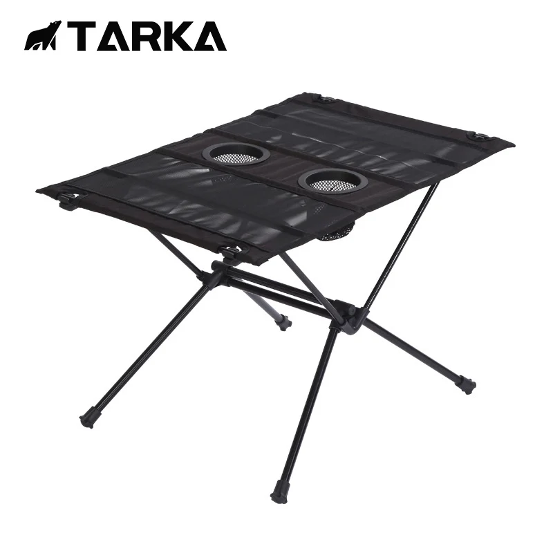 

TARKA складной столик для кемпинга с держателем для чашки, складной сетчатый стол, туристический рюкзак, легкий стол для пикника, пляжа, рыбалки
