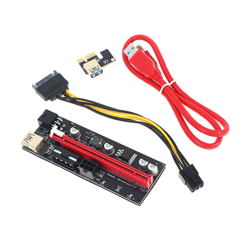 

Ver009 Usb 3.0 Pci-E Райзер Ver 009S Экспресс 1X 4X 8X 16X адаптер удлинителя GPU
