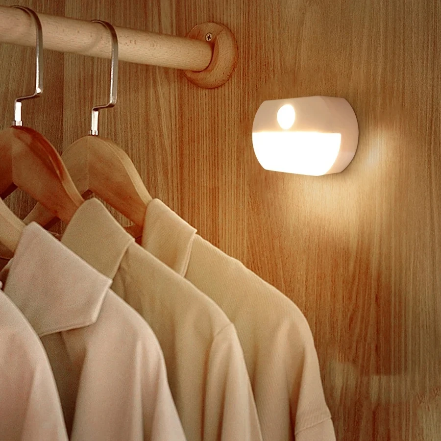 Беспроводная лампа с датчиком движения освещение для спальни кухни гардероба