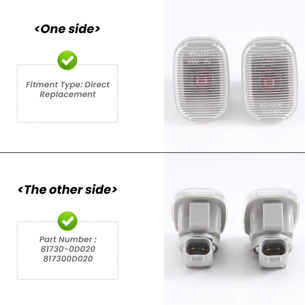 2 шт. автомобильные фонари для TOYOTA Vios Axp4 Scp4 2002-2006 Corolla 2004-2006 81730-0D020