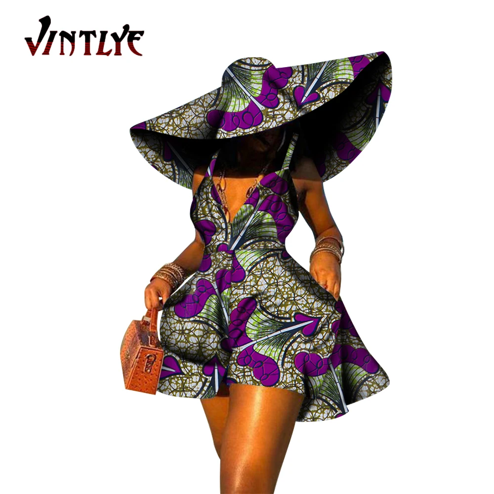 Женское летнее платье платья с Африканским принтом сексуальное короткое без