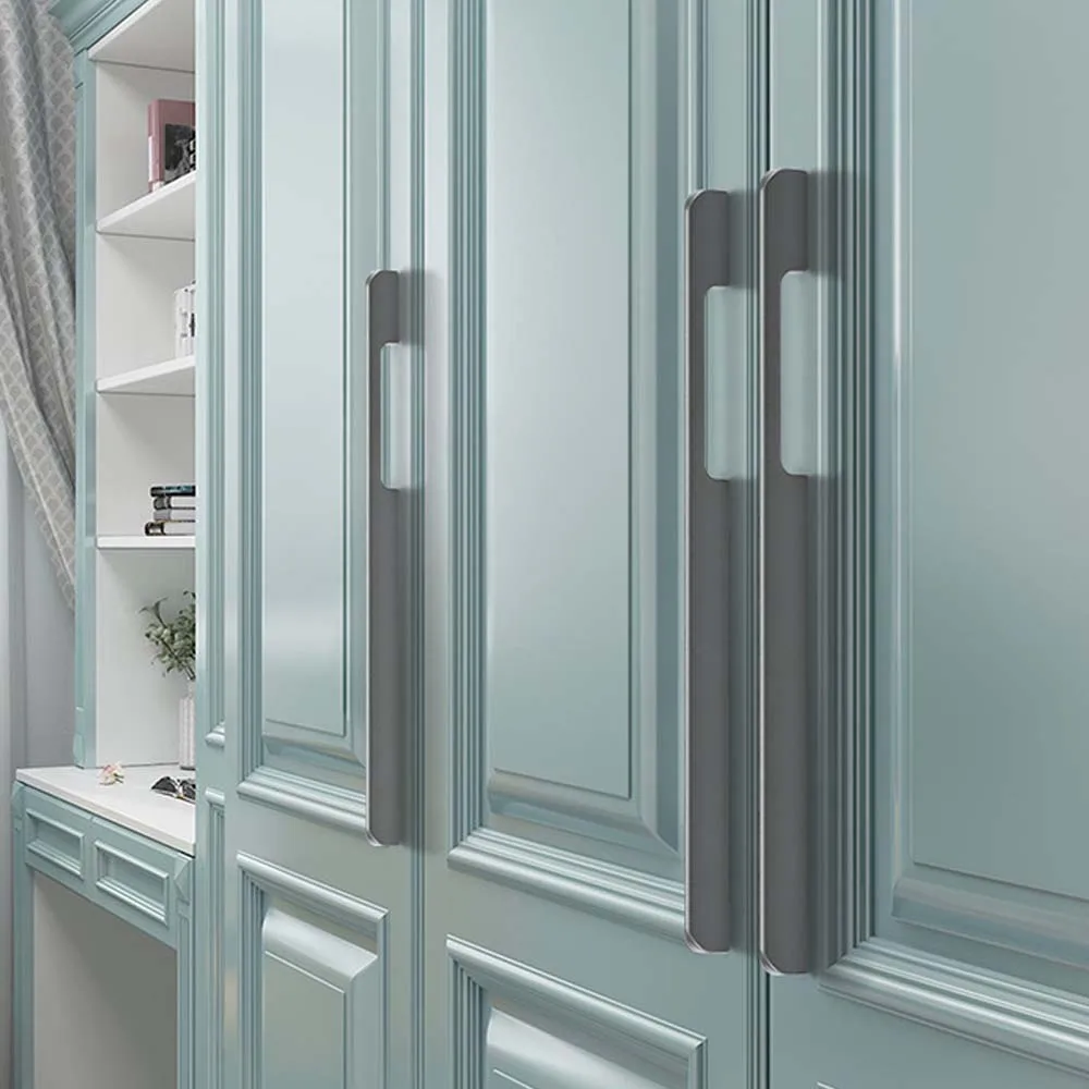 

One Meter Long Light Luxury Aluminum Handle Cabinet Wardrobe Modern Minimalist Handles American Furniture Hardware Drawer Knobs