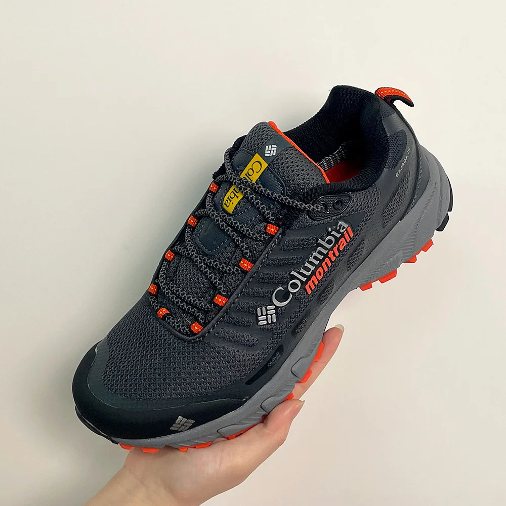 Male Sneakers Classics Style Men Hiking Shoes Lace Up Men Sport Shoes Outdoor Trekking Sneakers Breathable Wear-resistant Shoes