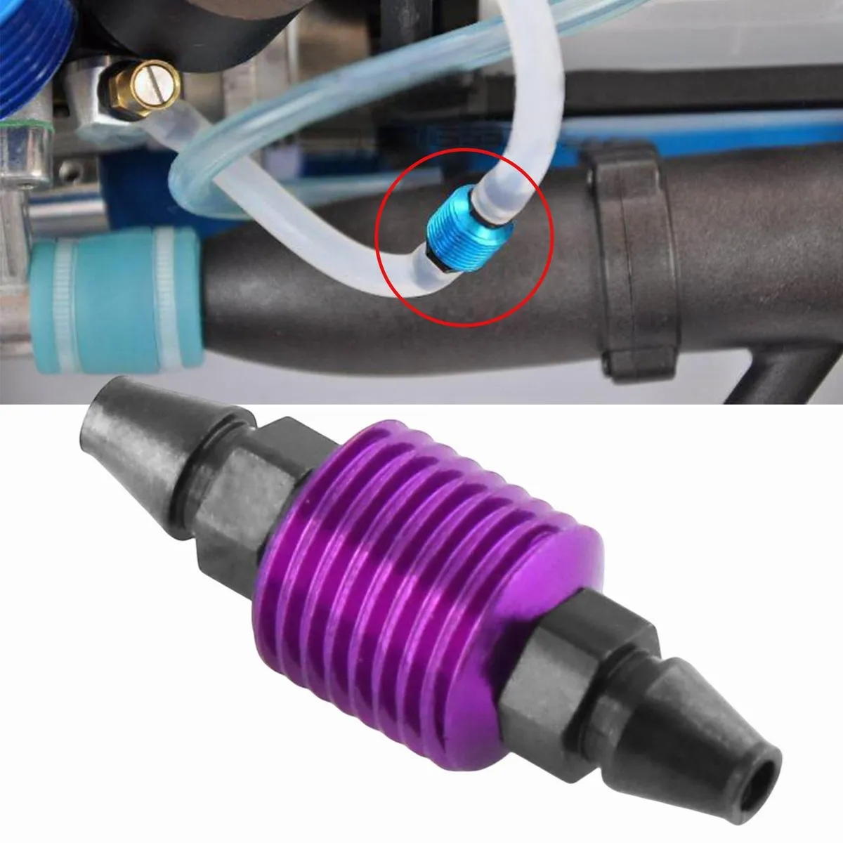 

2Pcs Fuel Tank Air Cooler Fuel Pressure Cooling For HPI HSP Redcat Traxxas Himoto 1/8 1/10 RC Nitro Engine RC Car