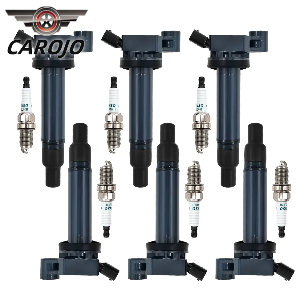 12 шт. в упаковке катушки зажигания UF267 и свечи 90919-01210 Platinum 4504 совместимы с Lexus ES300