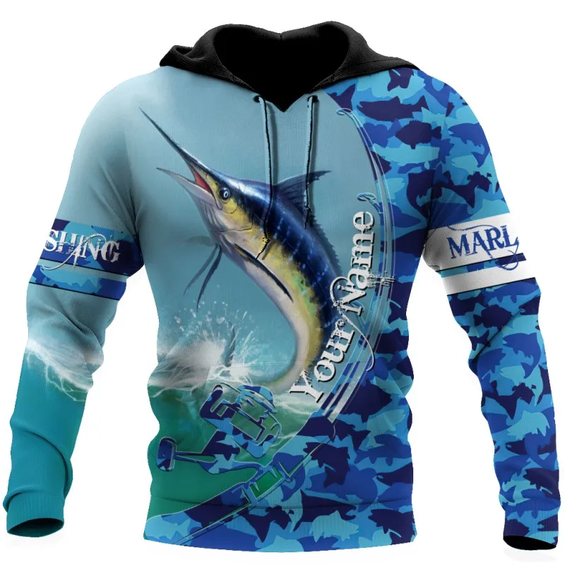 

New Fashion Marlin Fishing 3D Print Unisex Hoodie and Sweatshirt Autumn Unisex Zipper Hoodie Casual Sweatshirt