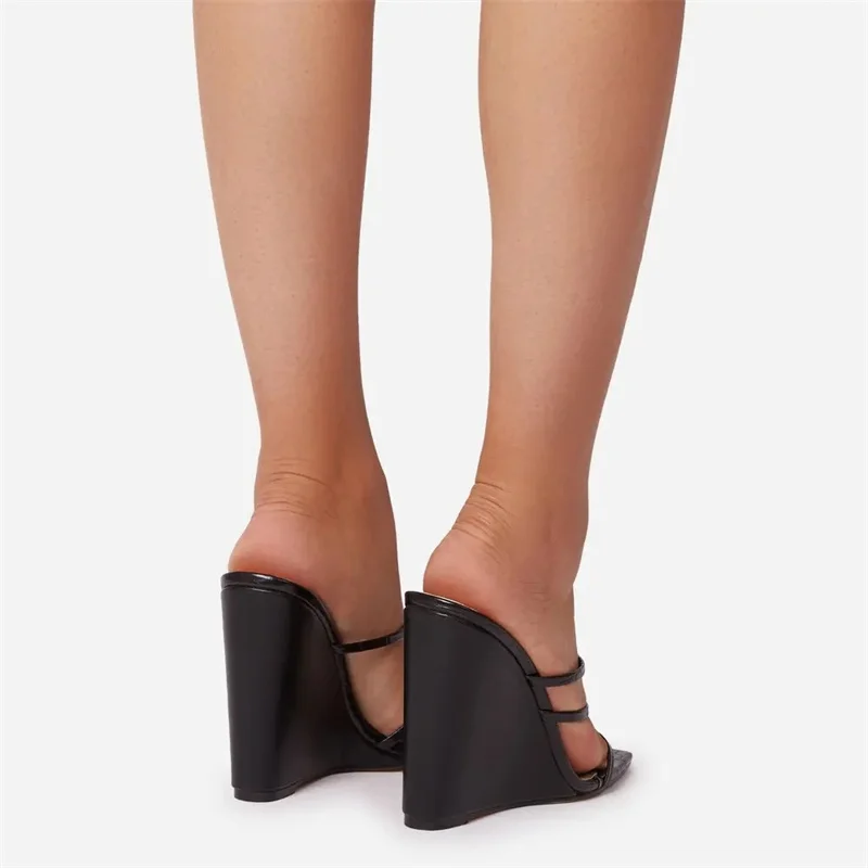 2023 Women Sandals Pumps Summer Fashion Open Toe High Heels Shoes Females Narrow Band Thick Heels 8/10cm Party Ladies Shoes