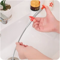 60cm spring pipe dredging hand pinch pipe cleaner drain sticks clog household for kitchen sink cleaner remover tool