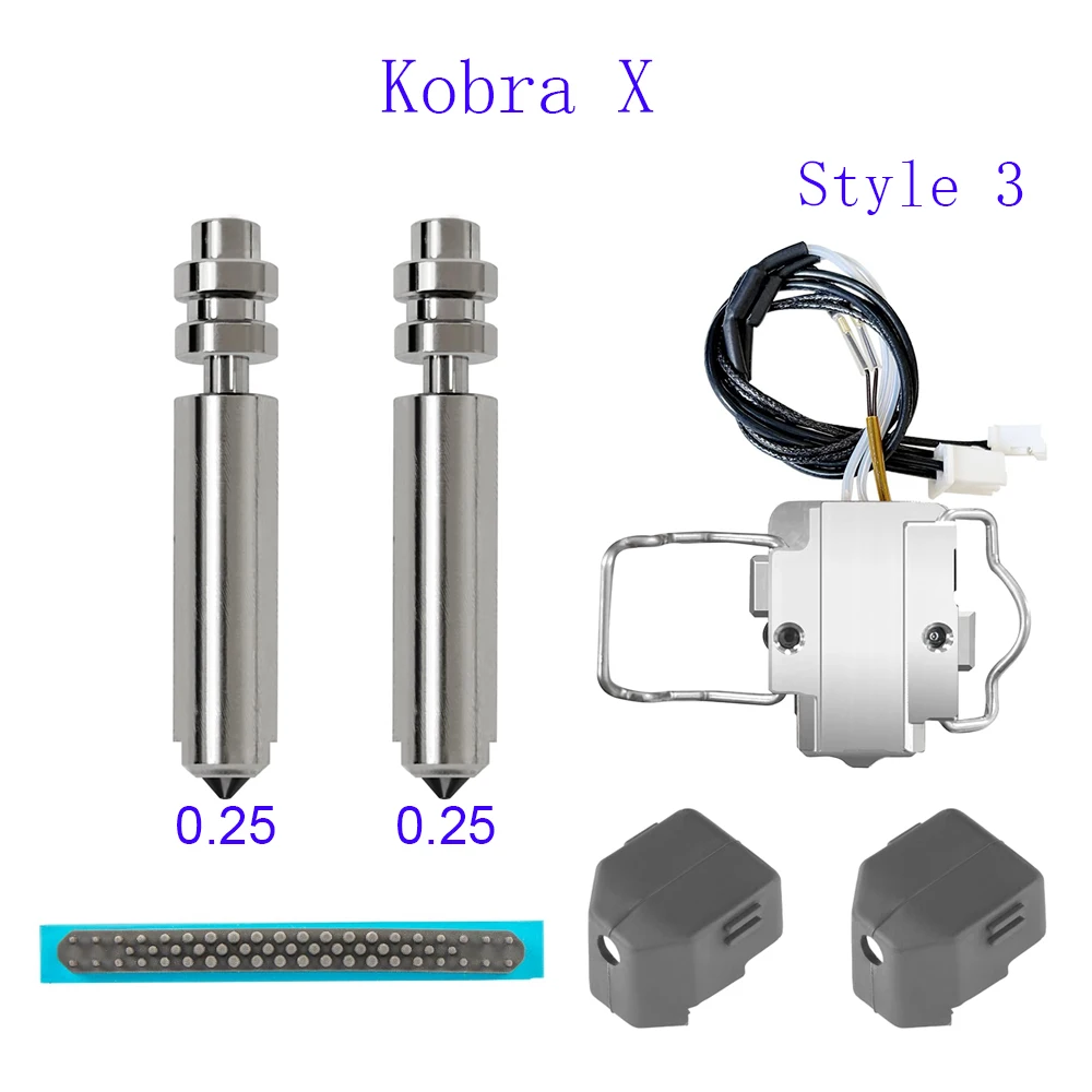 Фото   Комплекты экструдеров Kobra X (сопла 0.25+0.4+0.6+0.8 мм) для 3D-принтеров Anycubic Kobra X №3
