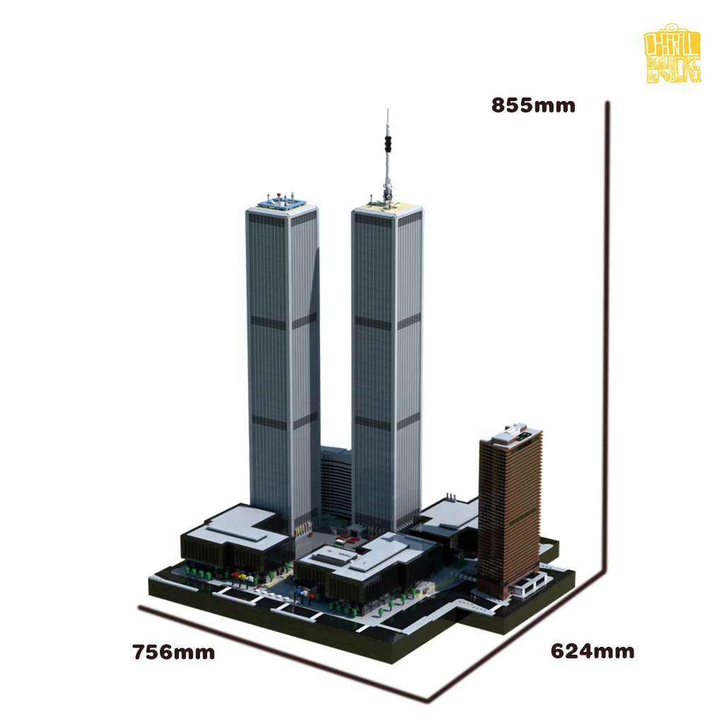 Строительные блоки MOC TT019 архитектура мирового торгового центра модель масштаба