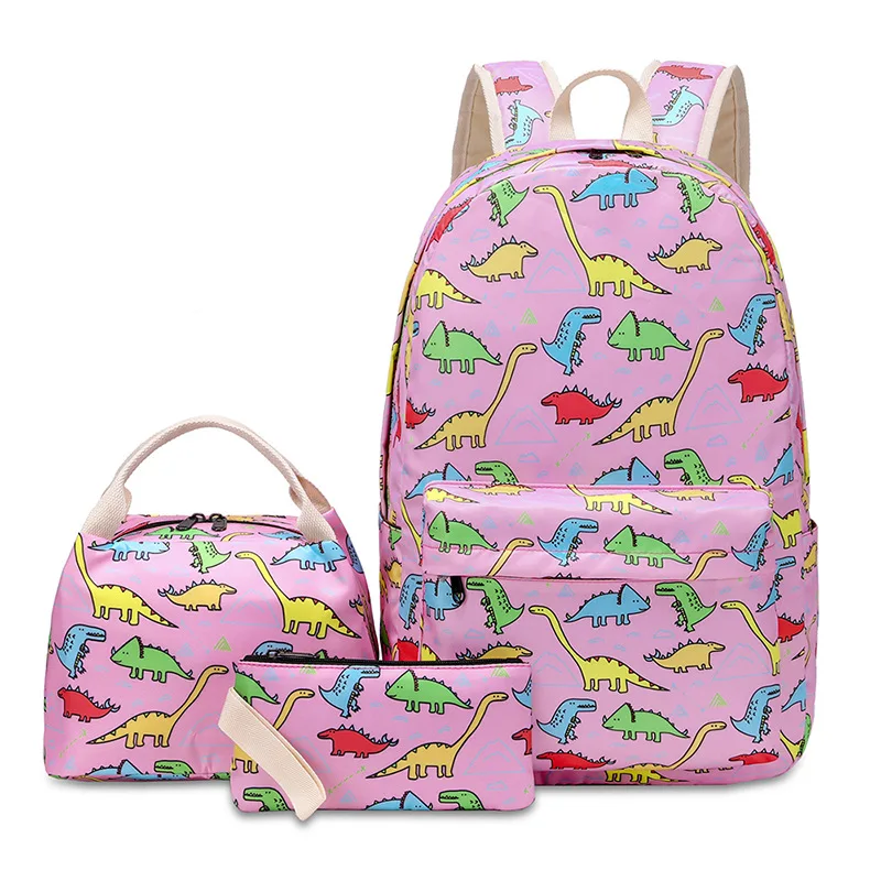 

Schoolbags For Primary School Students Men And Women Three-Piece Backpack Cartoon Insulation Lunch Children's Backpack Mochilas