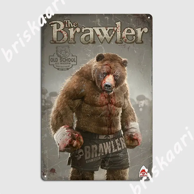 Фото Металлический плакат The Brawler, классический Настенный декор для паба, пещеры, паба, жестяные плакаты №1