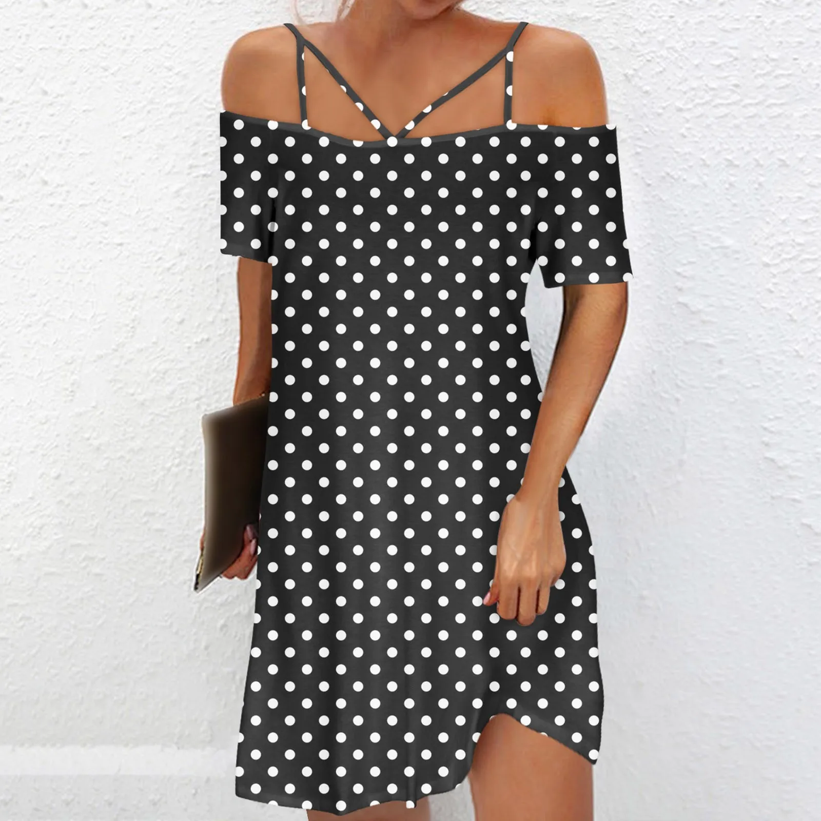 

Женское Повседневное платье без рукавов, с открытыми плечами