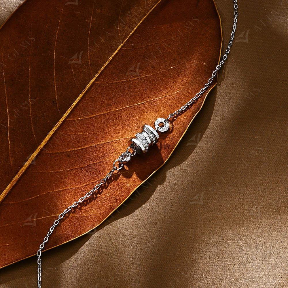 ATTAGEMS Браслет из серебра с муассанитом