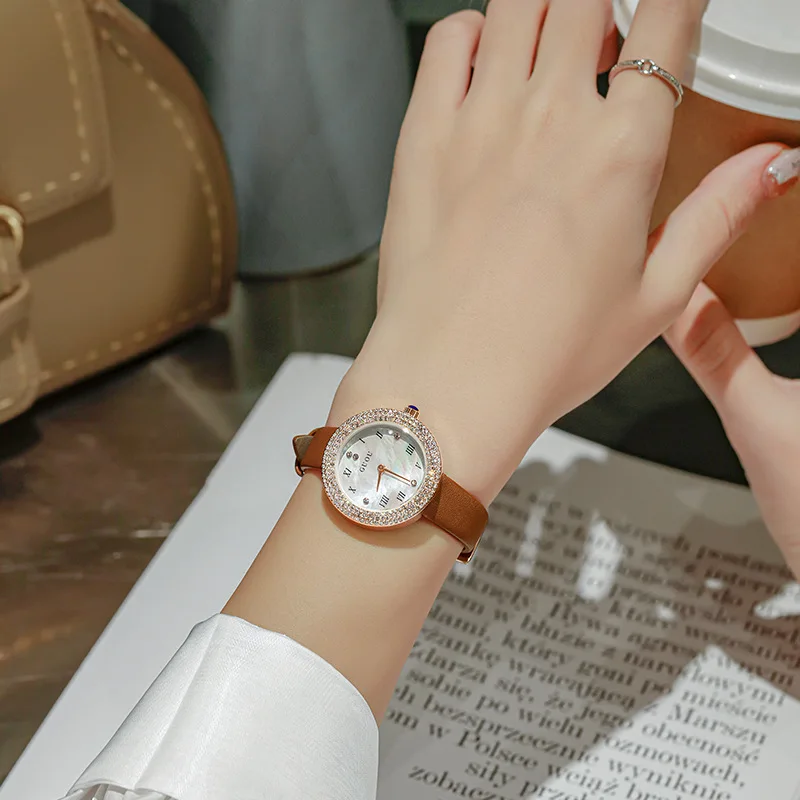 Luxury Bracelet Women Watches Fashion Simple Mother-of-pearl Dial Design Japanese Quartz Movement Wristwatch for Female Gifts enlarge