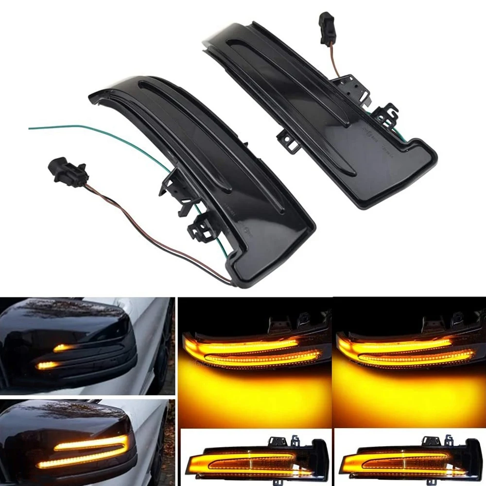 Синий указатель поворота Динамический для Mercedes-Benz C117 2014-2019 CLA250 CLA45 W221 W212 W204 W176 W246