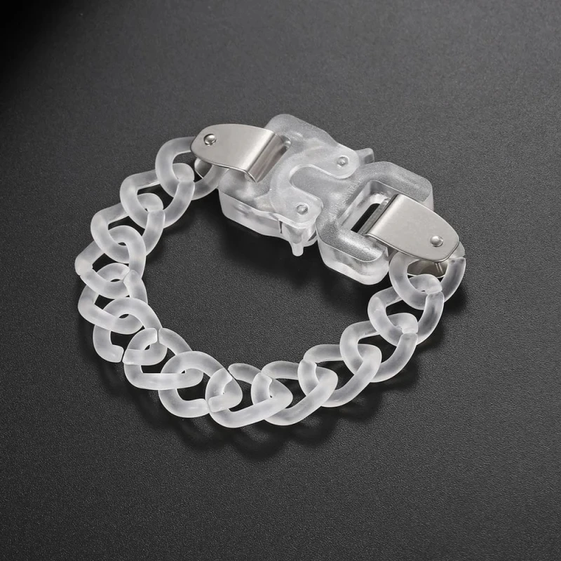 Прозрачное акриловое ожерелье с подвеской в виде цепочки замком