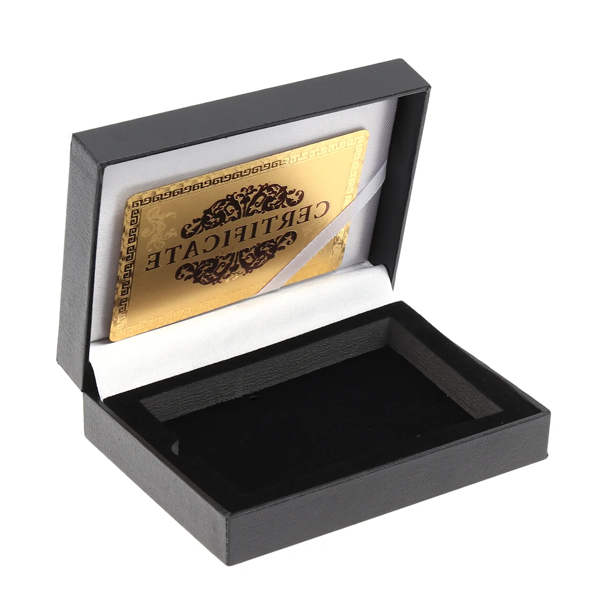 

Playing Storage Box PU Poker Holder Case Table Games Accessory without Cards (Random Pattern)